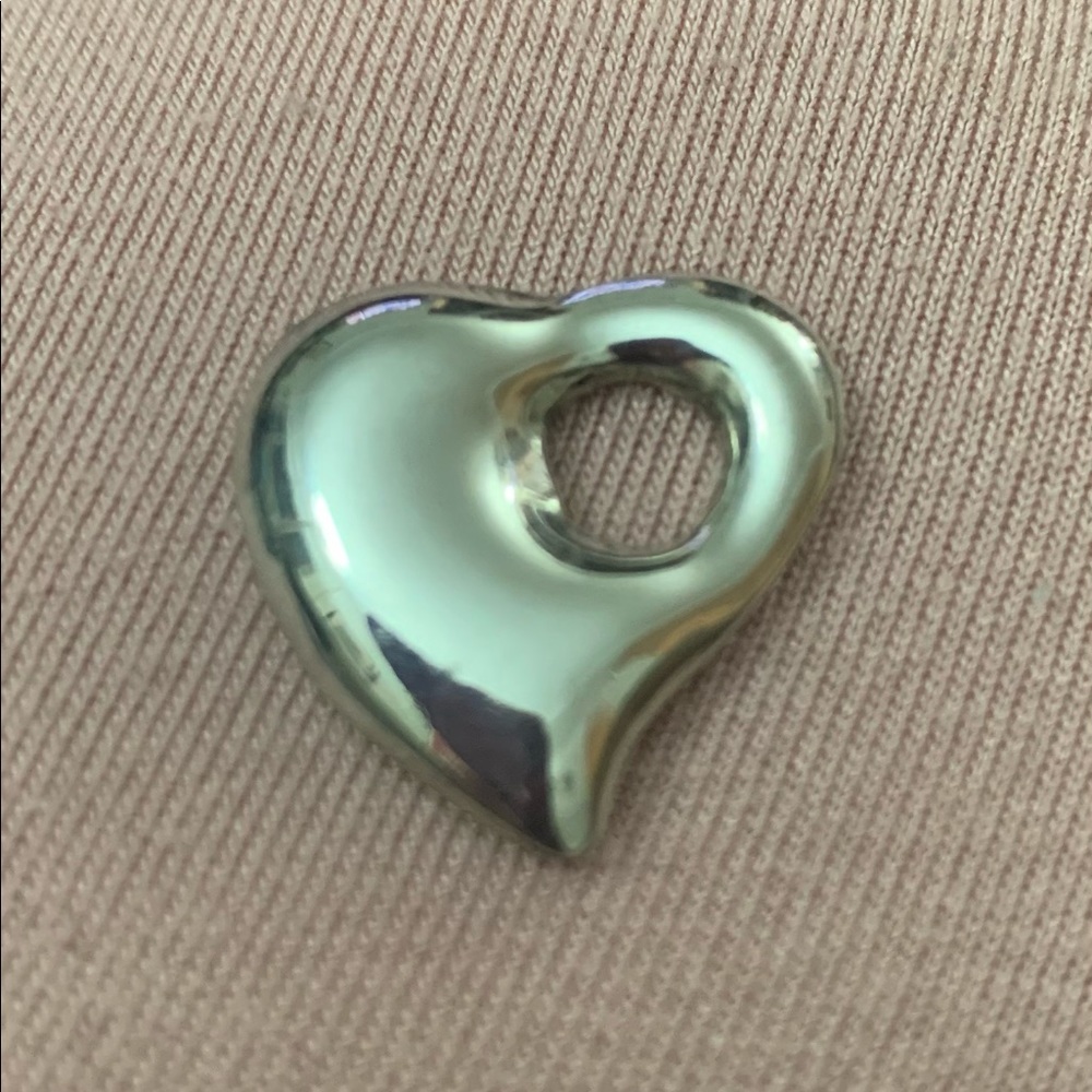 925 Unique heart charm Sterling silver